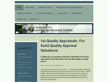 Tablet Screenshot of 1stqualityappraisals.com